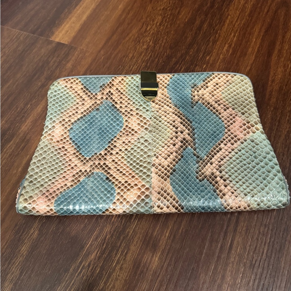 Snake Print Clutch